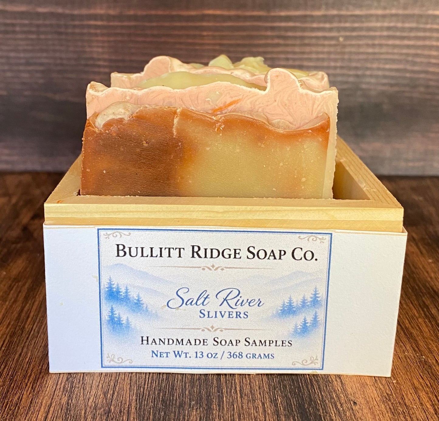 Soap Samples - Handmade in Kentucky-Simple, Traditional. Wooden Crate and Sisal Soap Saver  Included