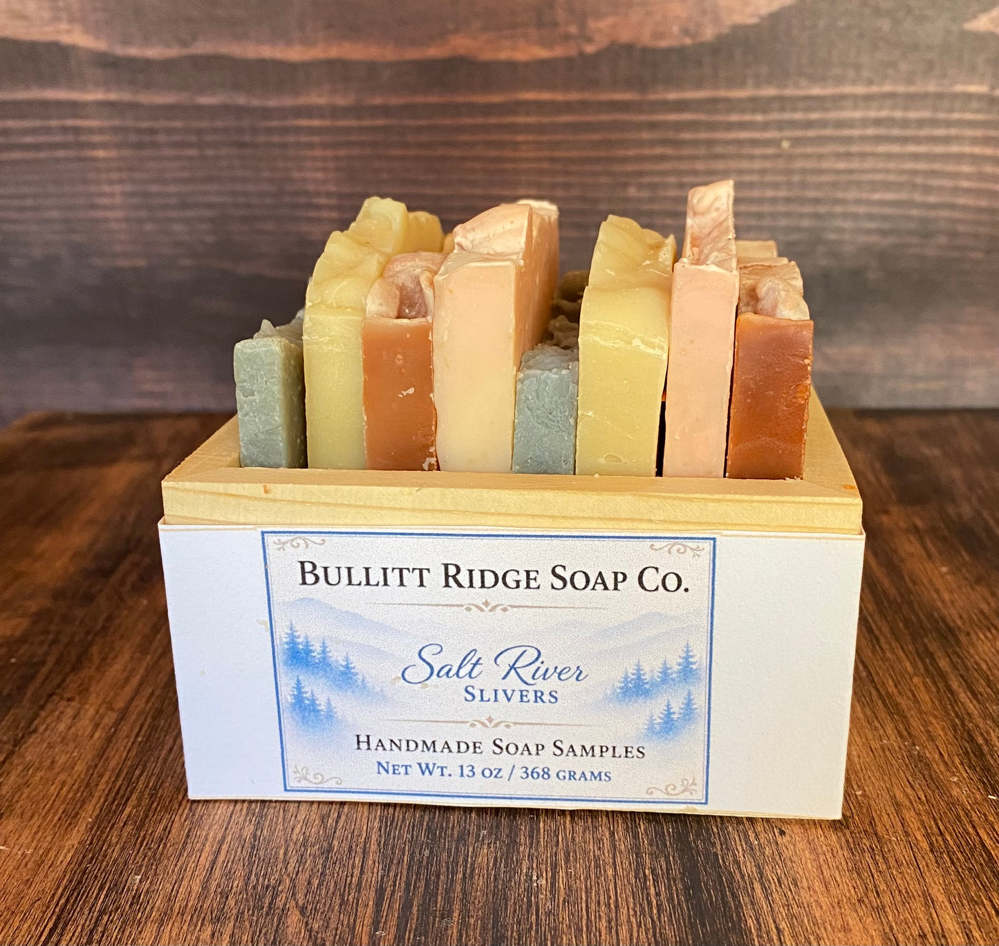 Soap Samples - Handmade in Kentucky-Simple, Traditional. Wooden Crate and Sisal Soap Saver  Included
