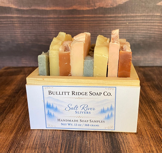 Soap Samples - Handmade in Kentucky-Simple, Traditional. Wooden Crate and Sisal Soap Saver  Included